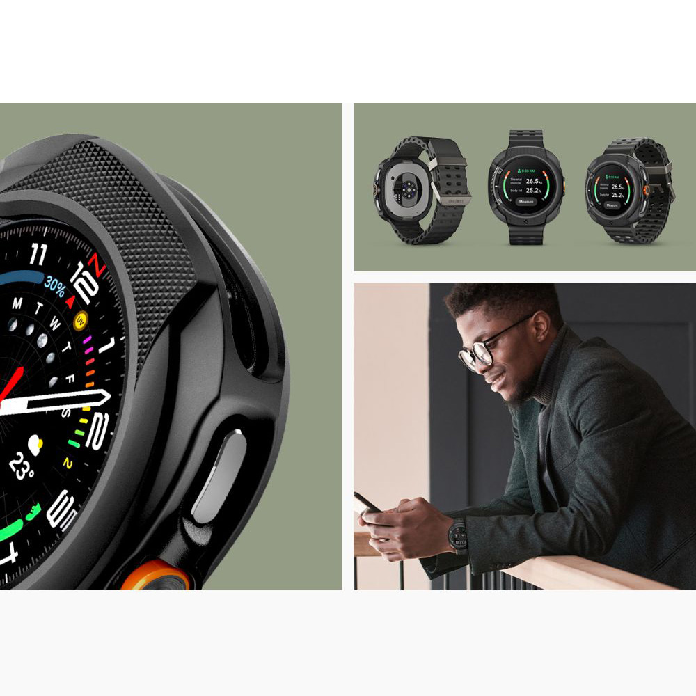 Etui Spigen Liquid Air do Galaxy Watch 8 Classic 46 mm, czarne